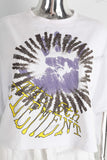 White digital print t shirt women