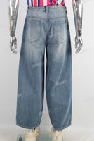 Blue baggy denim jeans
