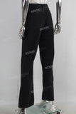 Black slim fit flare jeans women