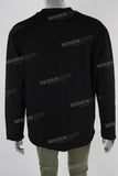 Black raw hem digital print t shirt