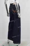 Blue cargo baggy jeans women