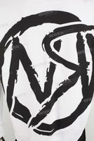 White heavyweight digital print t shirt