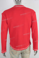 Red screen print slim fit shirt