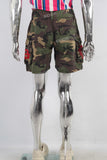 Camouflage patchwork cargo shorts