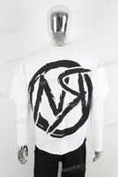 White heavyweight digital print t shirt
