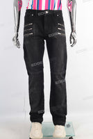 Black zip up boot cut jeans