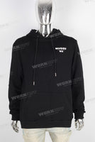 Black heavyweight digital print hoodie