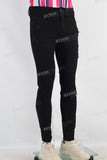 Black skinny damaged denim jeans