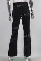 Black slim fit flare jeans women