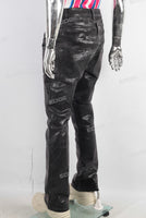 Black double wax skinny jeans