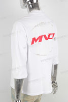 White oversize digital print t shirt