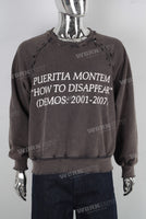 Digital print damaged vintage long shirt
