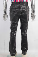 Black double wax skinny jeans