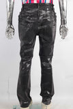 Black double wax skinny jeans