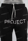 Black digital print cargo pants