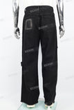 Black Tattered Baggy Cargo Pants