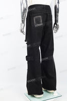 Black Tattered Baggy Cargo Pants