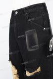 Black Tattered Baggy Cargo Pants