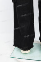 Black Tattered Baggy Cargo Pants