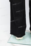 Black Tattered Baggy Cargo Pants