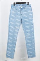 Men's laser blue denim suit