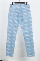 Men's laser blue denim suit
