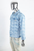 Men's laser blue denim suit