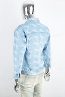 Men's laser blue denim suit