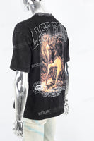 Men's black printed T-shirt
