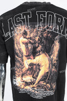 Men's black printed T-shirt