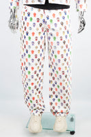 Digital printed white denim suit