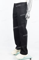 Men's embroidered black baggy jeans