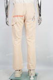 Men's Khaki Splash Embroidered Cargo Flare Pants