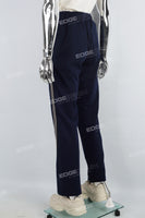 Men's black webbing printed knitted pants