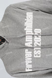 Men's gray printed hooded sweatshirt knitted trousers
