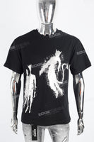 Men's Black Printed T-Shirt