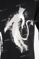 Men's Black Printed T-Shirt