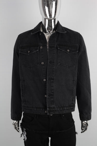 Hot Sale Men Black Casual Long Sleeve Cotton Fabric Denim Jacket