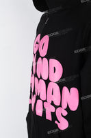 Men's Black Printed Zip Knit Jacket