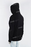 Men's Black Printed Zip Knit Jacket
