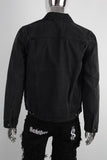 Hot Sale Men Black Casual Long Sleeve Cotton Fabric Denim Jacket