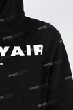Men's Black Distressed Printed Pullover Sweatshirt