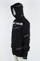 Men's Black Distressed Printed Pullover Sweatshirt