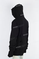 Men's Black Distressed Printed Pullover Sweatshirt