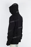 Men's Black Distressed Printed Pullover Sweatshirt