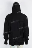 Men's Black Distressed Printed Pullover Sweatshirt