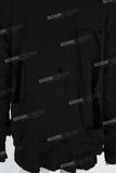 Men's Black Distressed Printed Pullover Sweatshirt