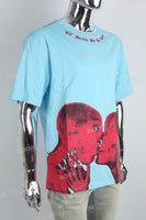 Blue Print Embroidered Mans T-shirt