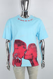 Blue Print Embroidered Mans T-shirt