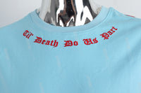 Blue Print Embroidered Mans T-shirt